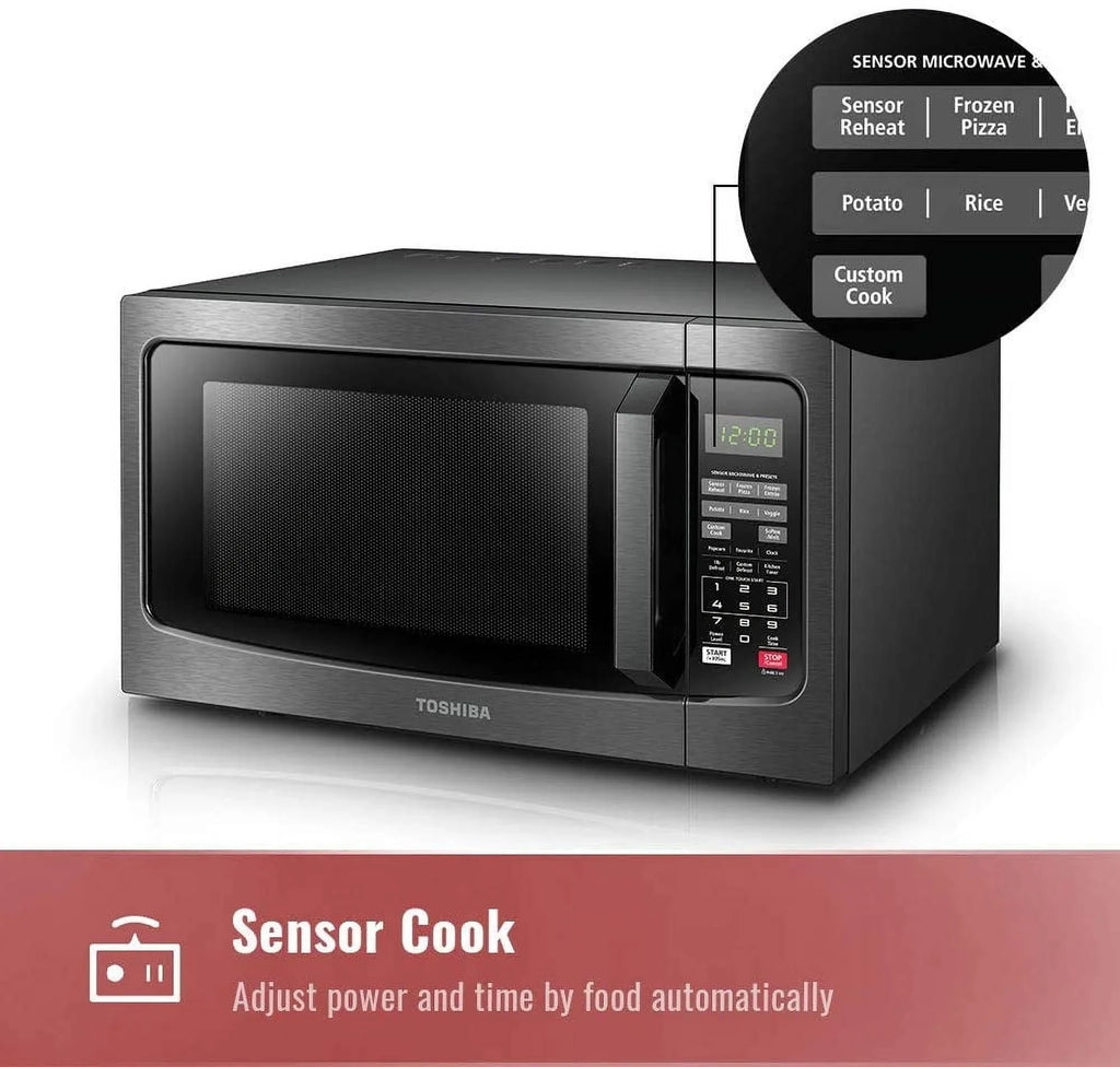 2026 NewToshiba 1.2 cu ft Countertop Microwave Ovens in Stainless Steel