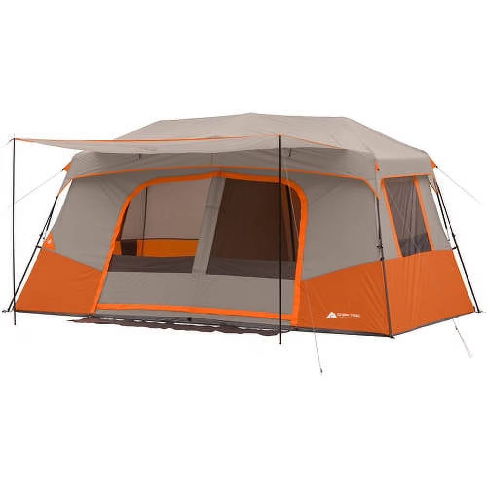 Ozark Trail 11-Person Instant Cabin Tent with Private Room -C 3-Room Family Camping Tent with Awning