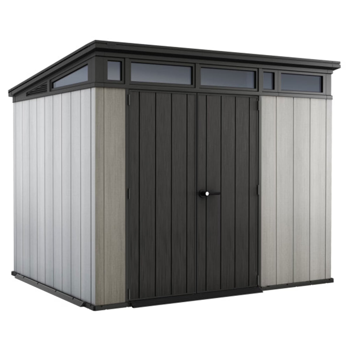 2026 NewKeter Artisan 9x7 Foot Large Outdoor Shed & Floor w/Modern Design, Grey