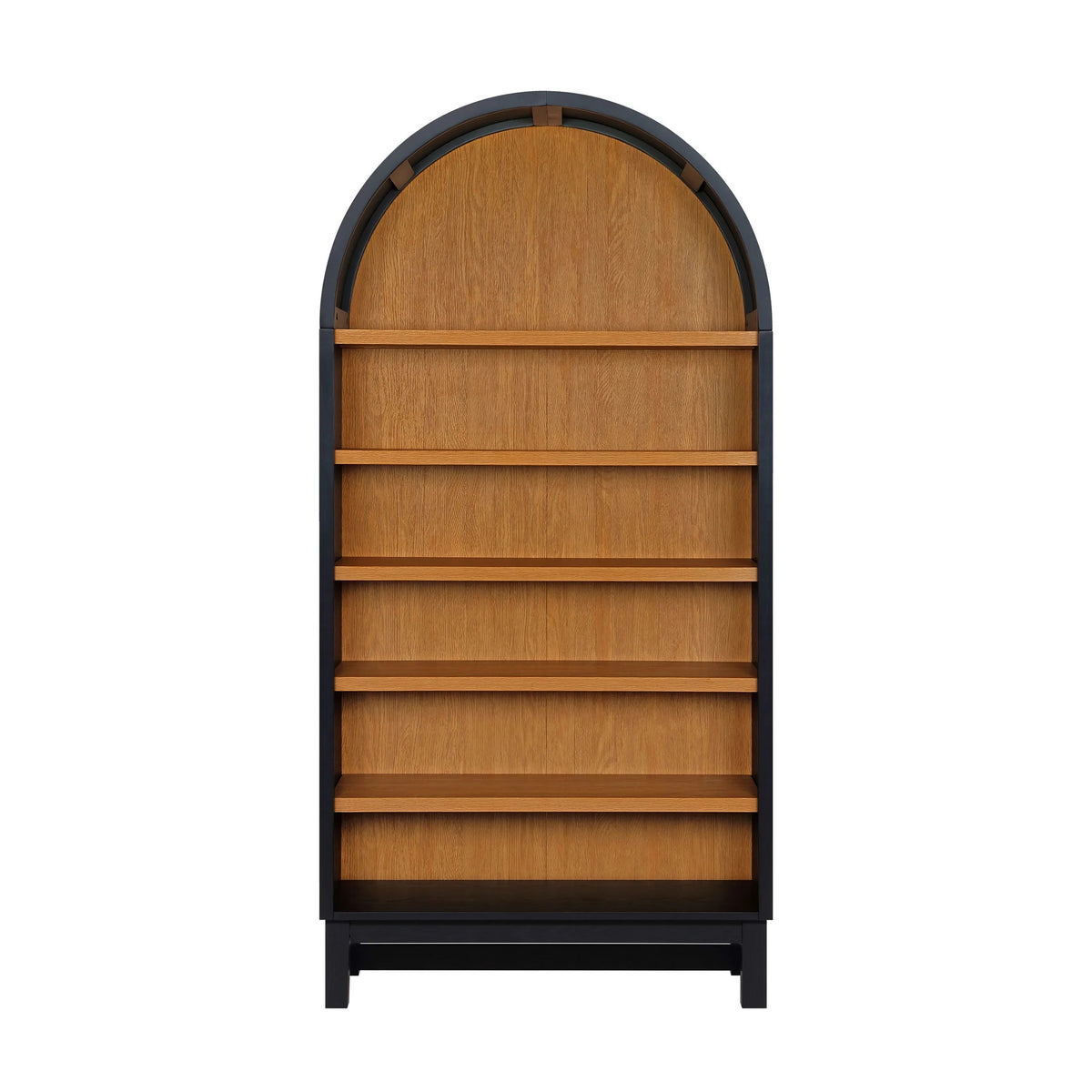 Better Homes & Gardens Juliet Open Arch Bookcase, Rich Black and Light Honey