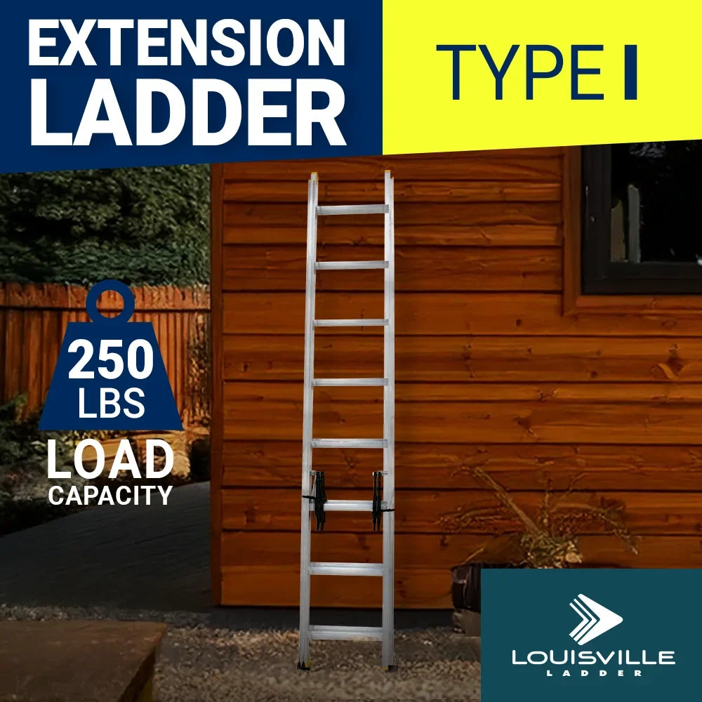 2026 NewLouisville Ladder 16-Foot Aluminum Extension Ladder, 250-Pound Load Capacity, Type I, AE3216