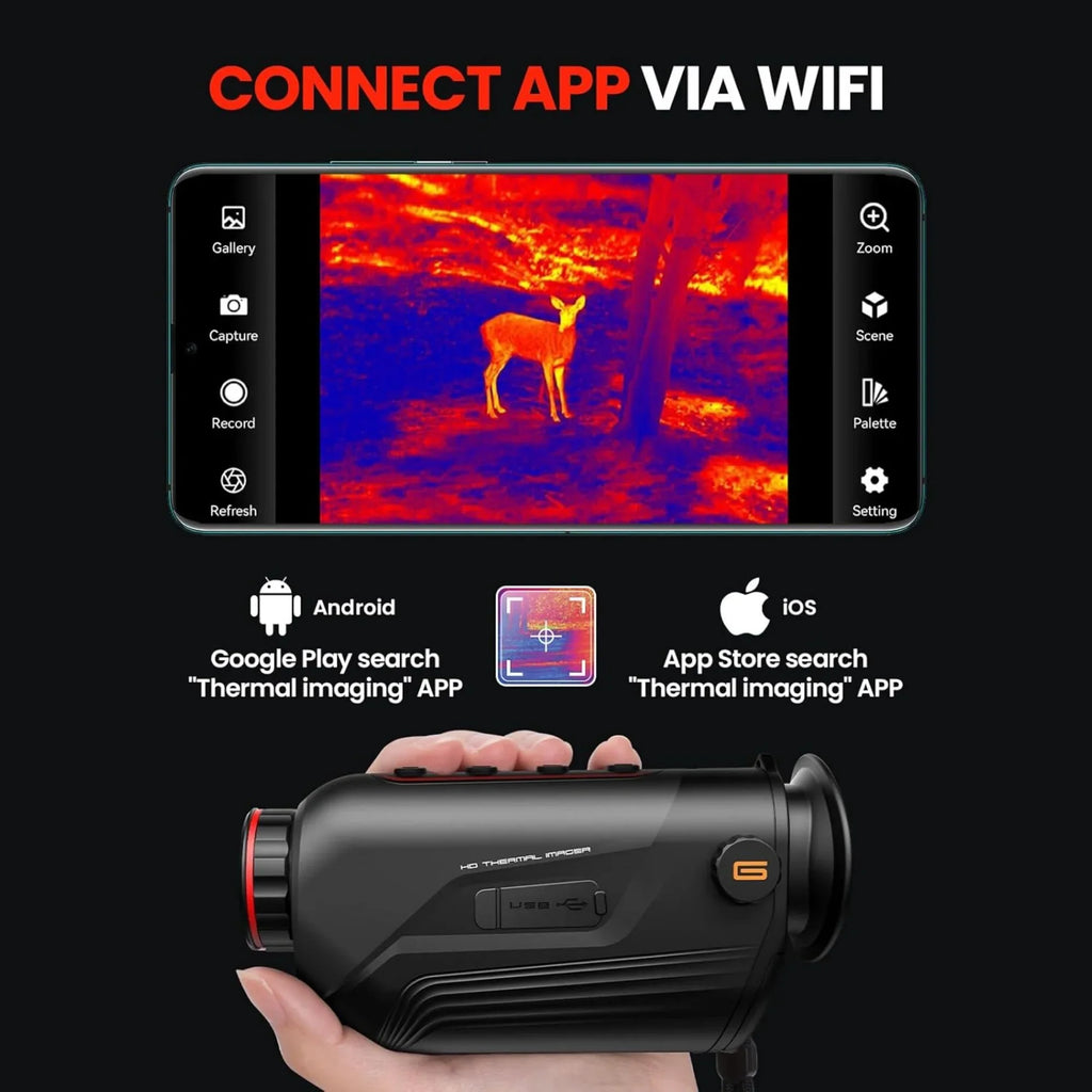 2026 NewGOYOJO Thermal Monocular 256x192 (25 Hz) Thermal Imaging Monoscope Camera for Adults, 10mm Focal Lens Vision Goggles Thermal Scopes for Night Hunting Camping