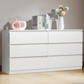 2026 NewKtaxon 6 Drawer Double Dresser Wood Dresser Storage Cabinet Drawer Organizer Chest Of Drawers, White