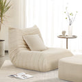 2026 NewVFD Bean Bag Chairs for Adults, Beanbag Chair with Ottoman Lounge Sofa Memory Foam Comfy Reading Chair for Bedroom & Living Room, Lazy Floor Sofa Couch