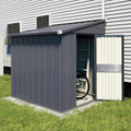 2026 NewVEIKOUS Outdoor 8' x 4' Storage Lean-to Shed 8' x 4' w/Lockable Sliding Door and Vents for Backyard, Patio & Lawn, Grey
