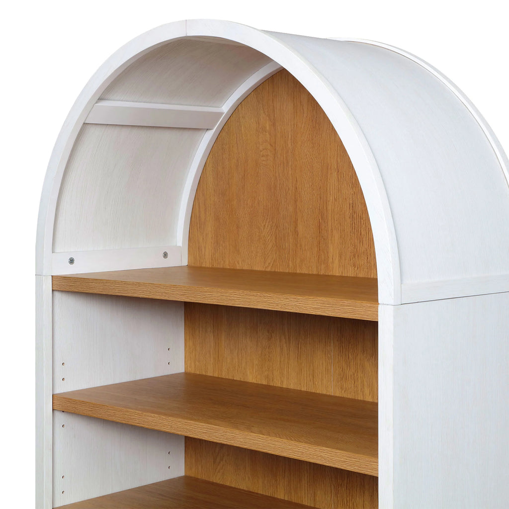 Better Homes & Gardens Juliet Open Arch Bookcase, Rich Black and Light Honey