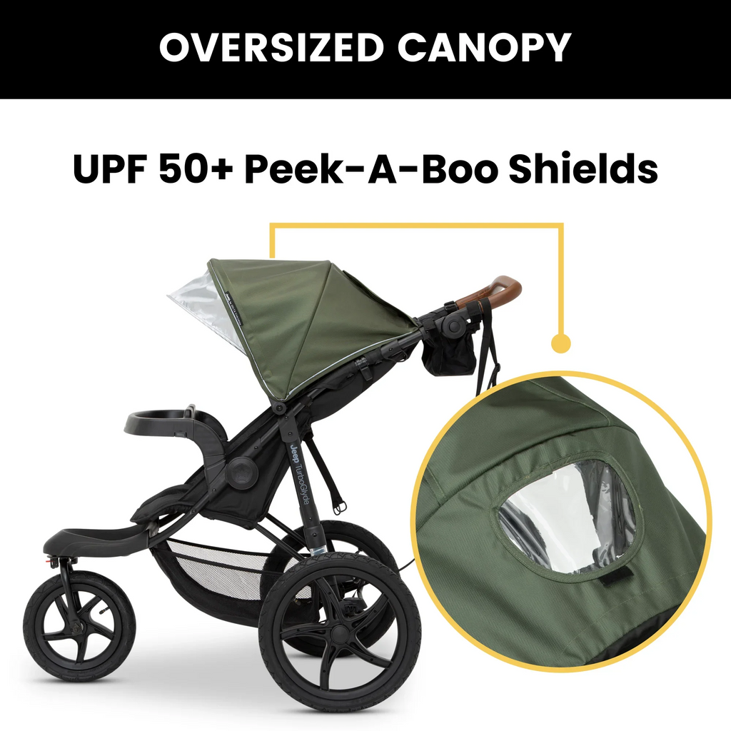 2026 NewJeep TurboGlyde Jogging Stroller by Delta Children, Black