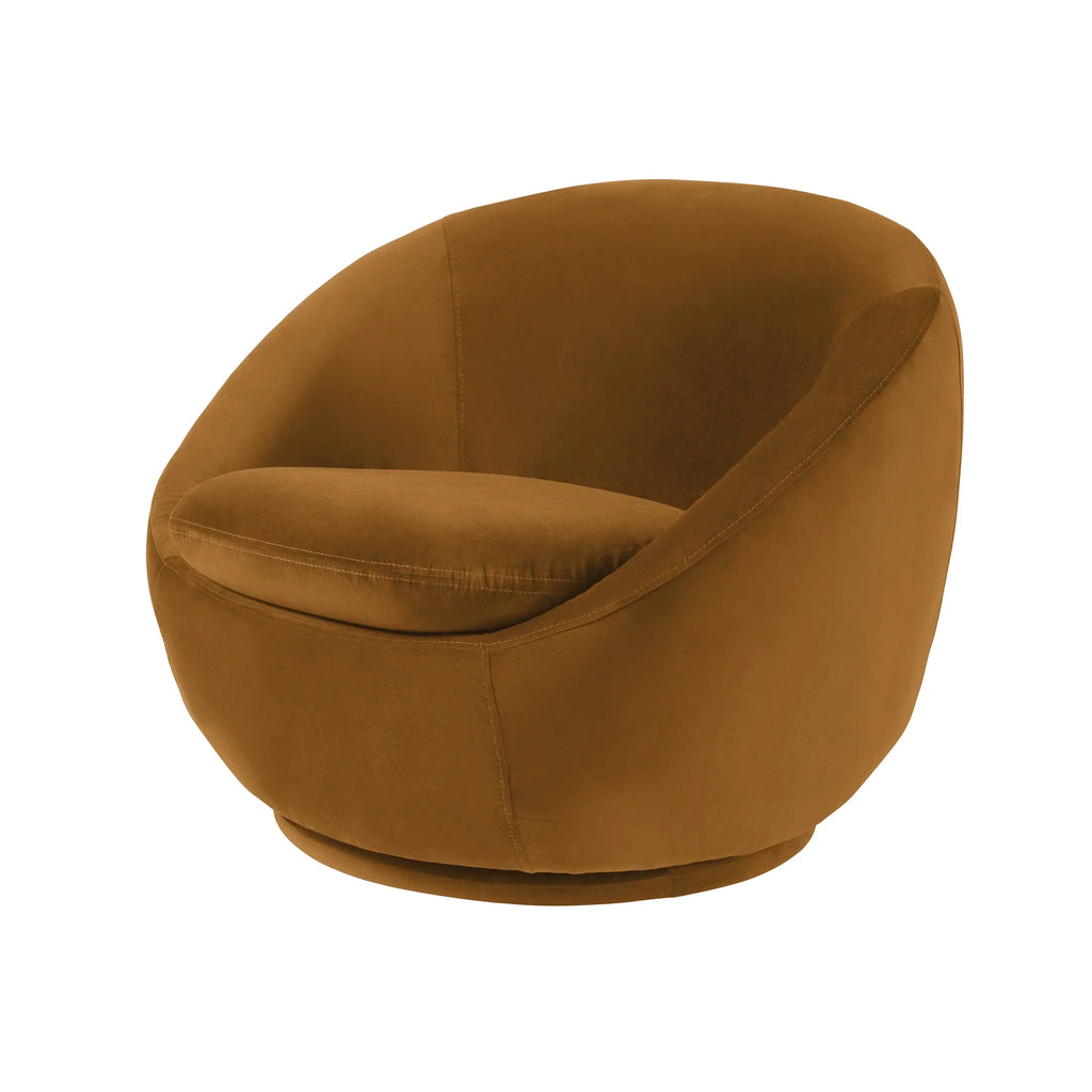 2026 NewBetter Homes & Gardens Mira Swivel Accent Chair, Cream Shearling