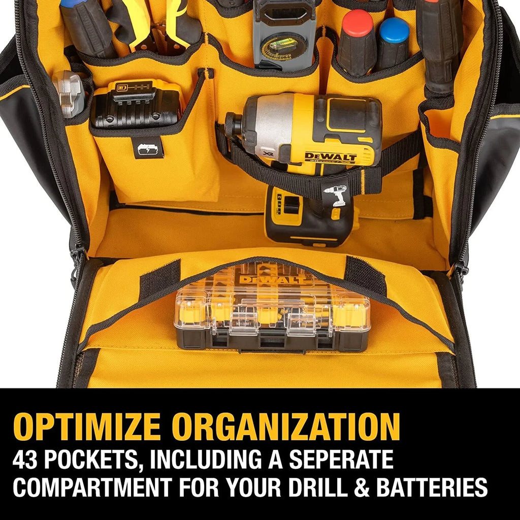 2026 NewDEWALT Tool Backpack, Tool Storage and Organization, Durable and Water Resistant DWST560102